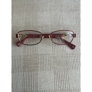 Coach HC 5054 Faina 9185 51-17-135 Burgundy Pink Full Rim Eyeglasses Frame